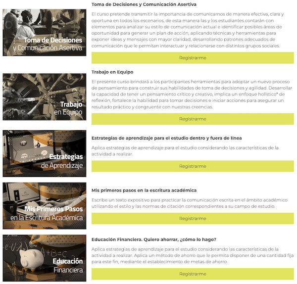 19 Cursos autogestivos pagina web3